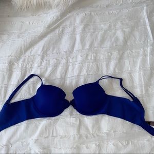 Blue lightly lined bra